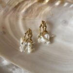 Golden Coral Reef Earrings