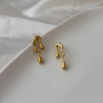 Molten Gold Drip Earrings