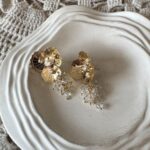 Golden Bloom Crystal Earrings