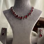 Passion Red Diamond Accent Necklace Set
