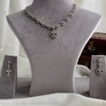 Silver American Diamond (AD) Necklace Set