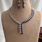 Tear Drop CZ Cascade Necklace Set