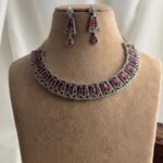 Royal Pink Pendant & Earrings Set.