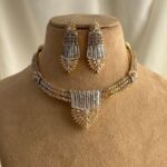 Cubic Zirconia Stiff Necklace