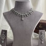 Floral Motif CZ Necklace Set